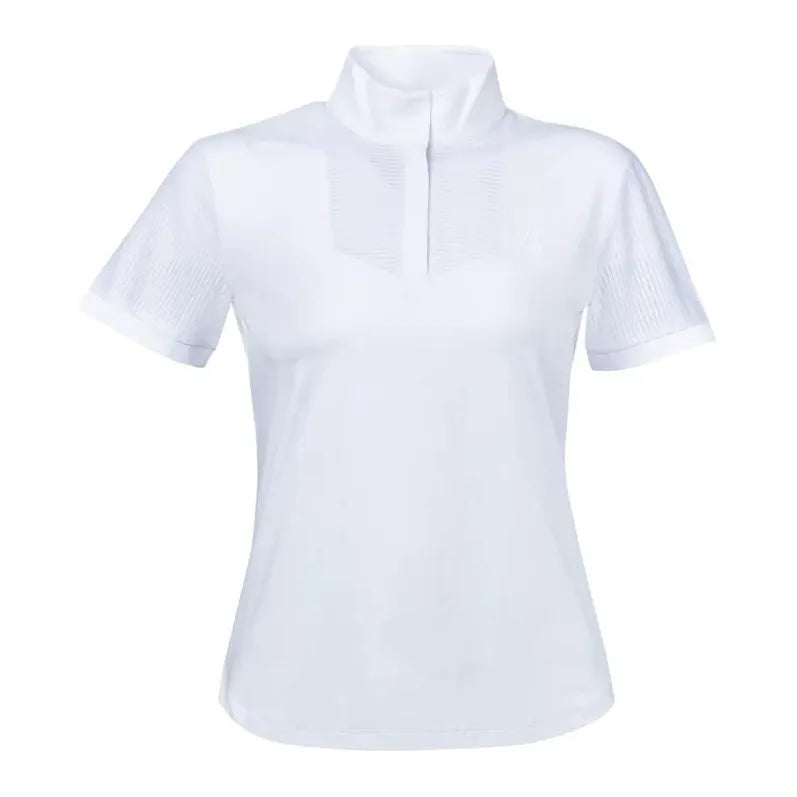 Dublin Black Ladies Paula Texture Trim Short Sleeve Competition Shirt