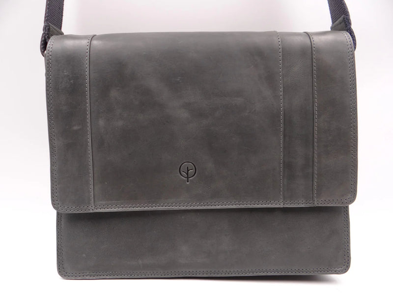 Second Nature Brushed Leather Messenger Bag - Medium