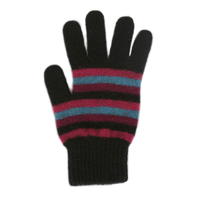 Lothlorian Possum Merino Multi Striped Glove