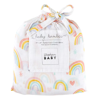 Rainbow Reversible Baby Blanket