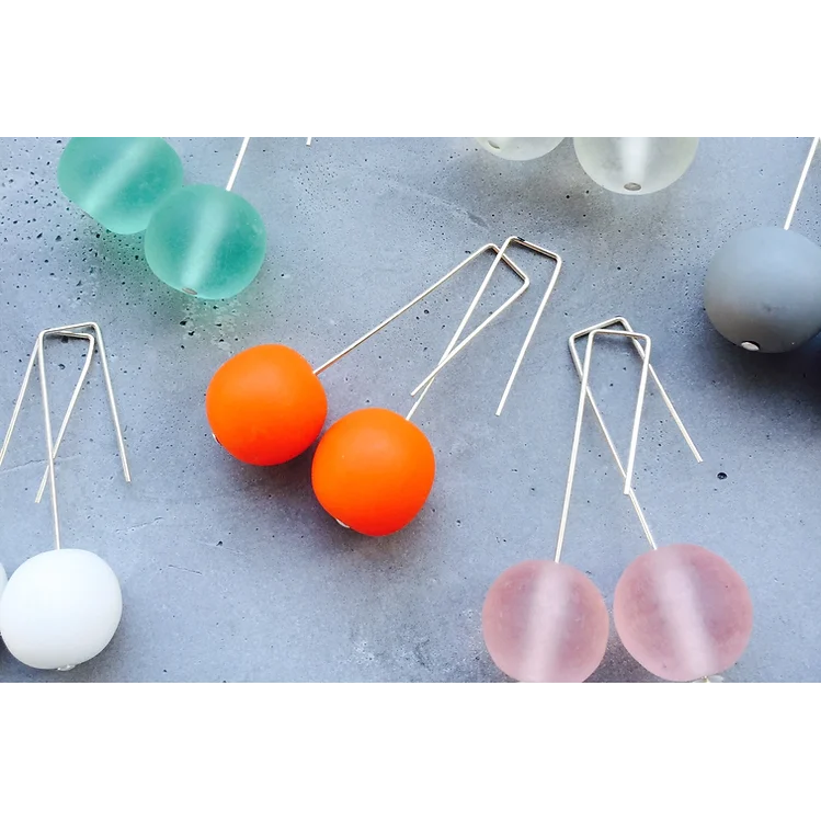 Twigg Designer Resin Ball Drop Earrings