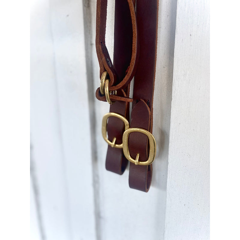 Easts Latigo Leather Reins with Brass Buckles