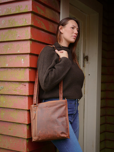 Greenwood Skylah Leather Shoulder Bag - Sandal