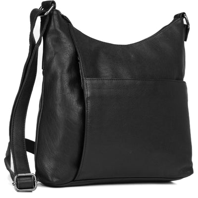 Greenwood Layla Leather Shoulder Bag - Black