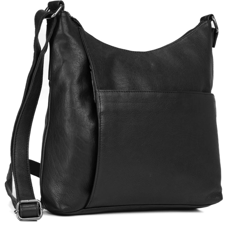 Greenwood Layla Leather Shoulder Bag - Black