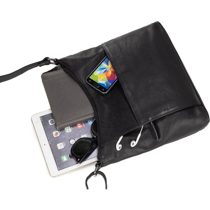Greenwood Layla Leather Shoulder Bag - Black