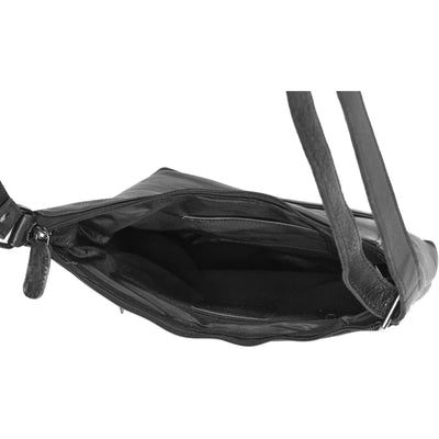 Greenwood Layla Leather Shoulder Bag - Black