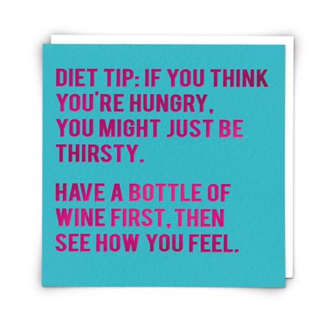 Redback Cards - Diet Tip - Humour Card
