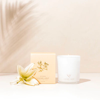 Living Light Soy Candle - White Lily