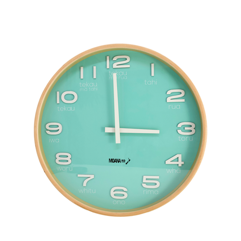 Moana Rd Te Reo Maori Clock Large