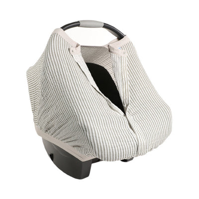 Little Unicorn - Muslin Car Seat Canopy V2 - Grey Stripe