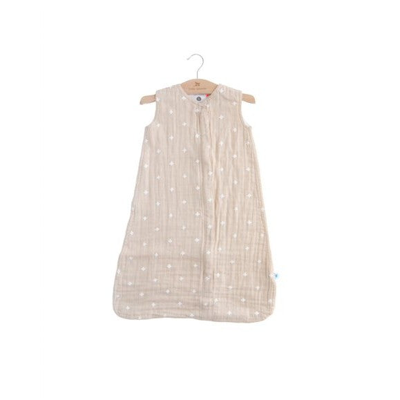 Little Unicorn Cotton Muslin Sleeping Bag - Taupe Cross