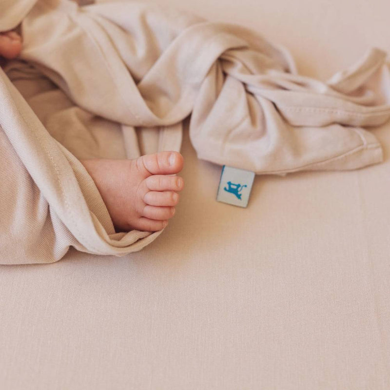 Little Unicorn Stretch Knit Hat and Swaddle Set - Soft Blush