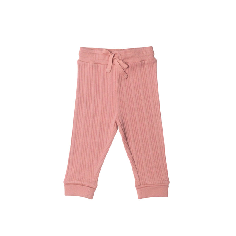 Woolbabe Organic Cotton/Merino Relaxed Pants - Dusk Marl