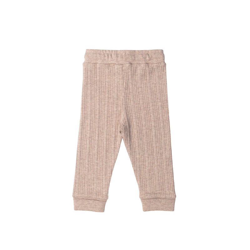 Woolbabe Organic Cotton/Merino Relaxed Pants - Dune Marl