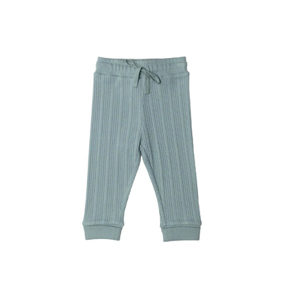 Woolbabe Organic Cotton/Merino Relaxed Pants - Tide Marl