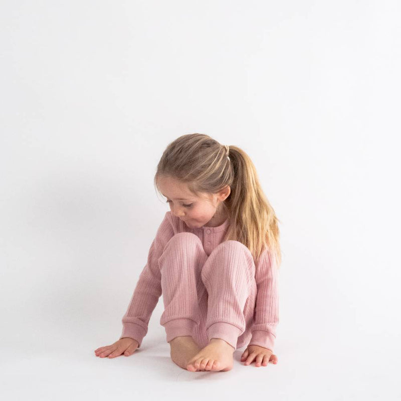 Woolbabe Organic Cotton/Merino Relaxed Pants - Dusk Marl