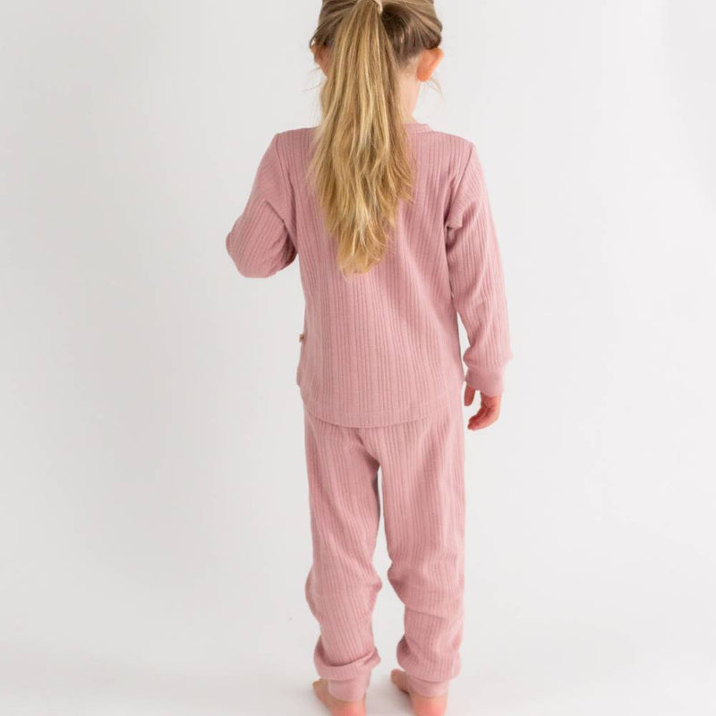 Woolbabe Organic Cotton/Merino Relaxed Pants - Dusk Marl