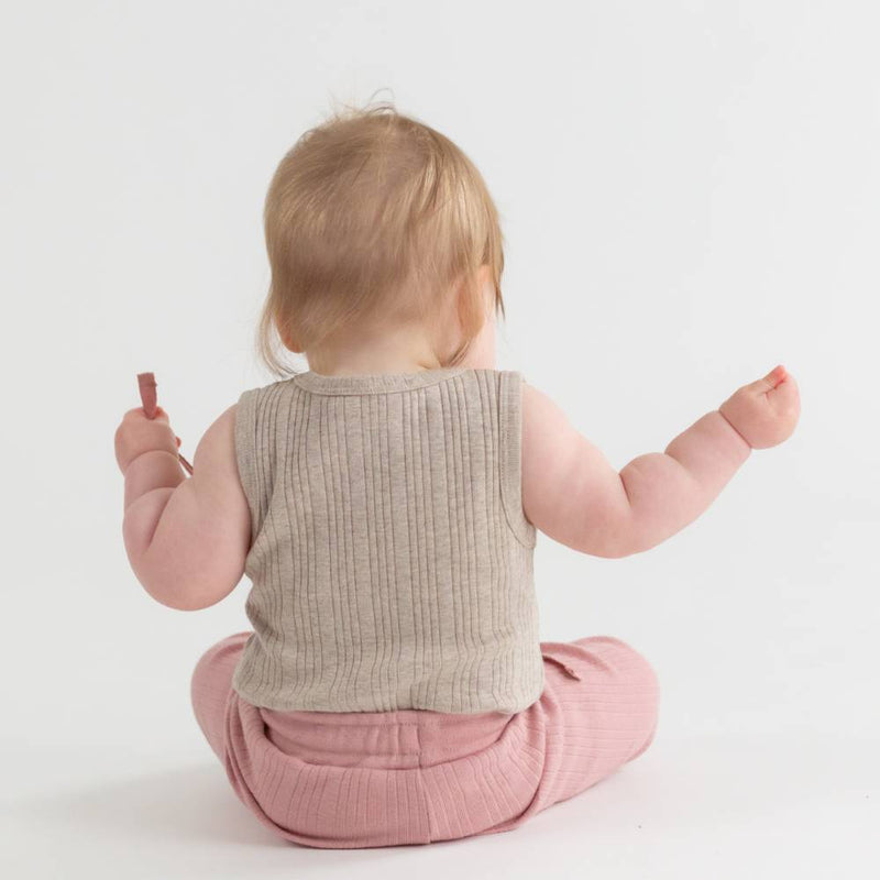 Woolbabe Organic Cotton/Merino Relaxed Pants - Dusk Marl