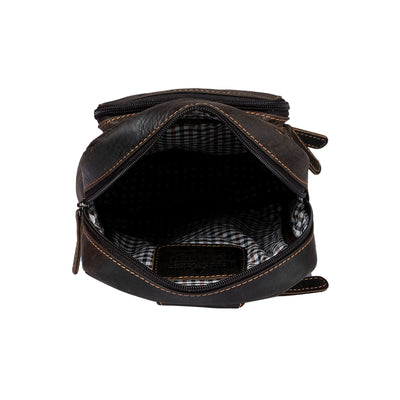 Greenwood Leather Hamilton Crossbody Bag - Brown