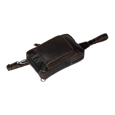 Greenwood Leather Hamilton Crossbody Bag - Brown
