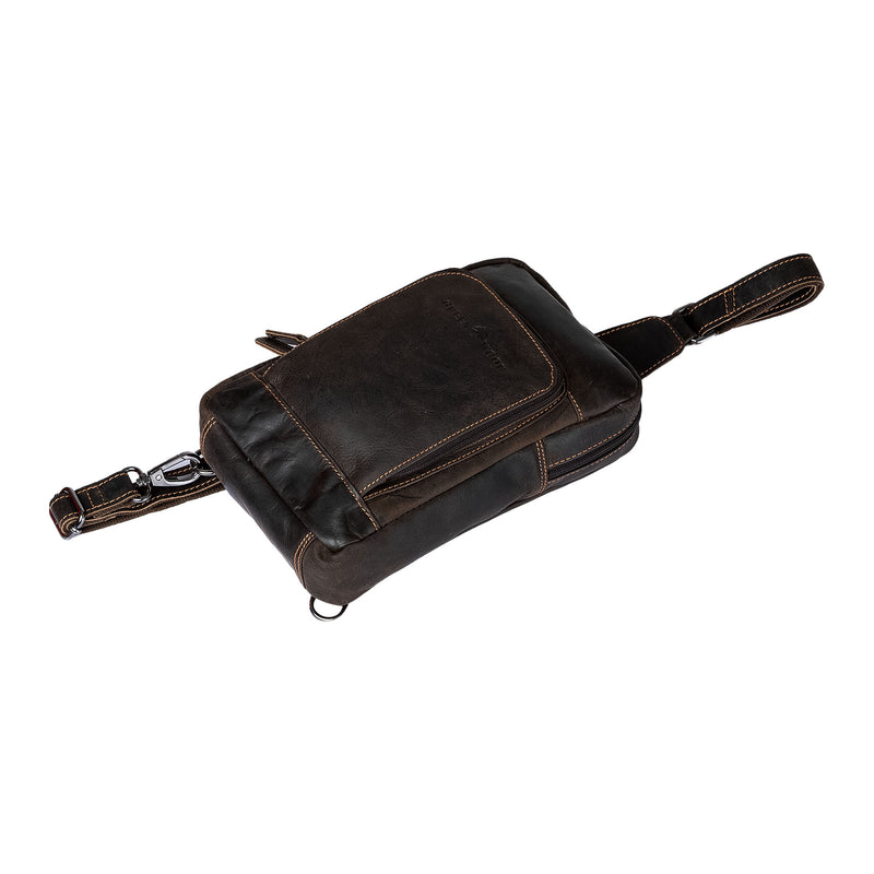 Greenwood Leather Hamilton Crossbody Bag - Brown
