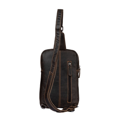 Greenwood Leather Hamilton Crossbody Bag - Brown