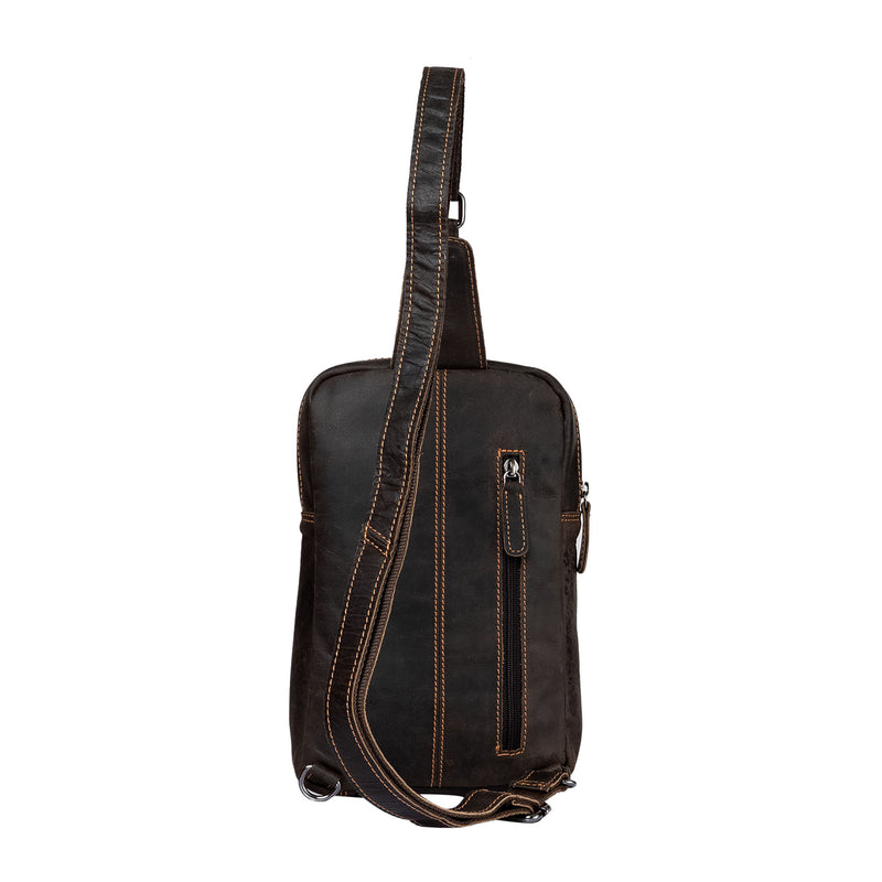 Greenwood Leather Hamilton Crossbody Bag - Brown