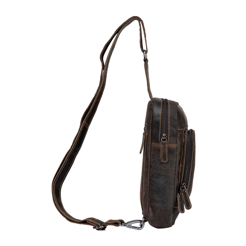 Greenwood Leather Hamilton Crossbody Bag - Brown