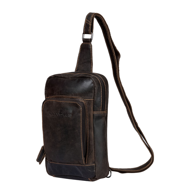 Greenwood Leather Hamilton Crossbody Bag - Brown