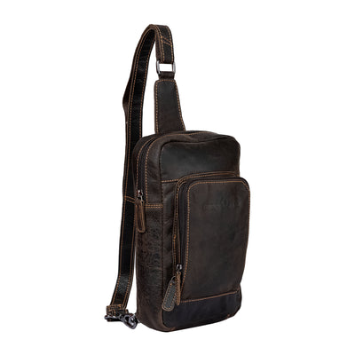 Greenwood Leather Hamilton Crossbody Bag - Brown