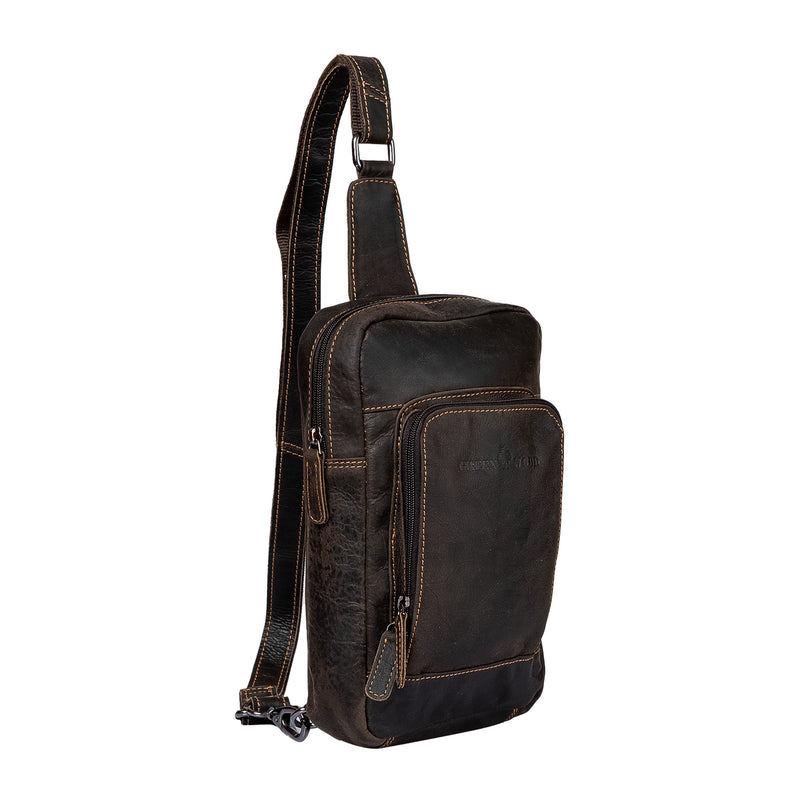 Greenwood Leather Hamilton Crossbody Bag - Brown