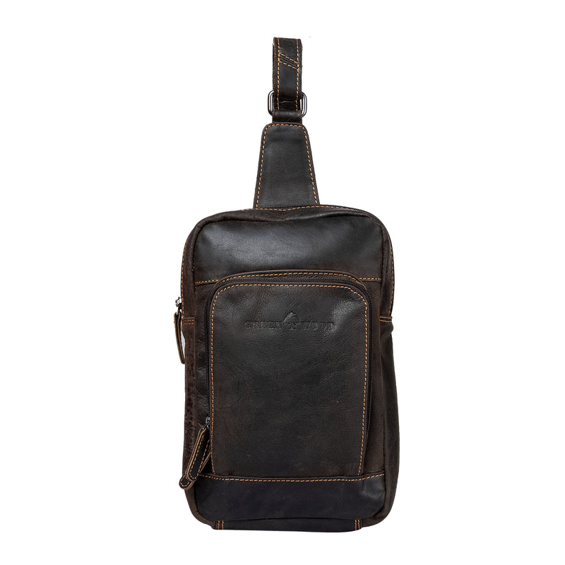 Greenwood Leather Hamilton Crossbody Bag - Brown
