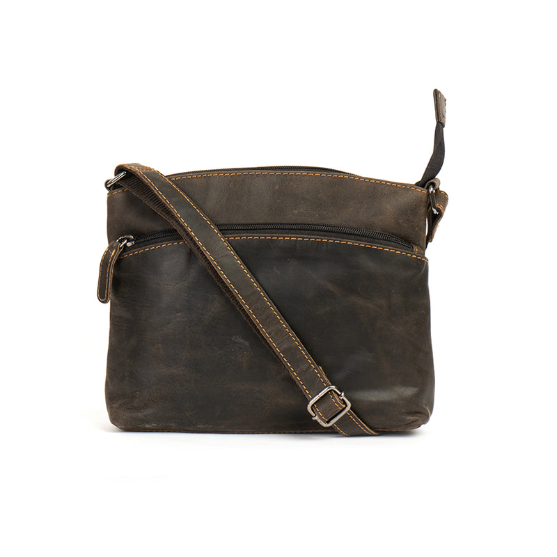 Greenwood Leather Shoulder Bag - Brown