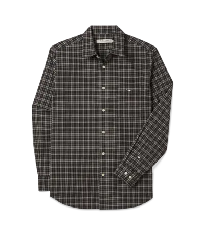 RMW Regular/Collins Poplin Check Shirt - Black/White