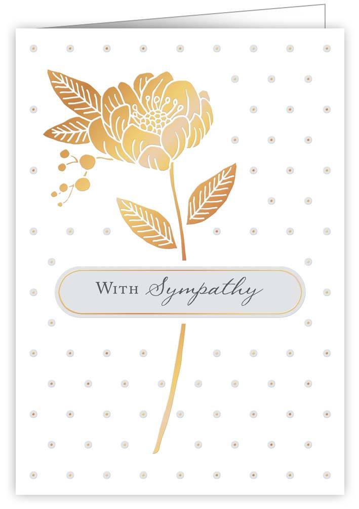 Quire Publishing - With Sympathy Flowers - Sympathy Card