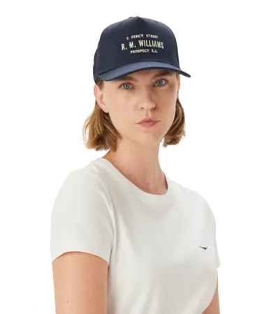 RMW Stencil Trucker Cap - Navy