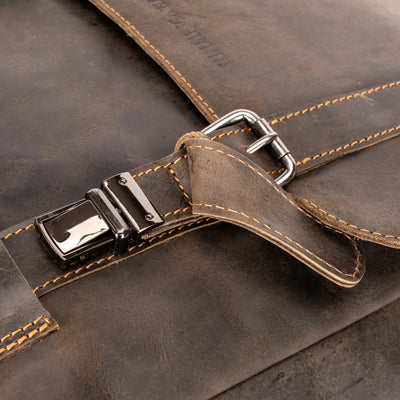 Greenwood Leather Melbourne Laptop Backpack - Brown