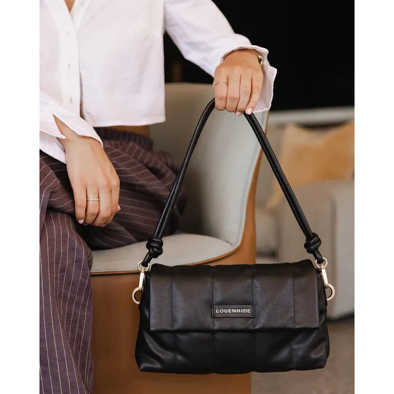 Louenhide Utah Puffer Shoulder Bag - Black