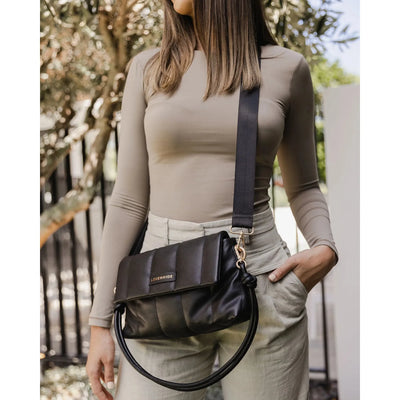 Louenhide Utah Puffer Shoulder Bag - Black