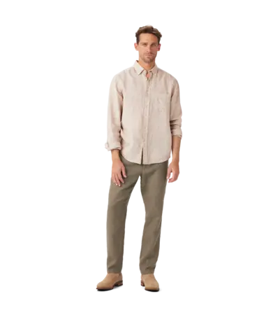 RMW Classic Collins Linen Long Sleeve Shirt - Oatmeal