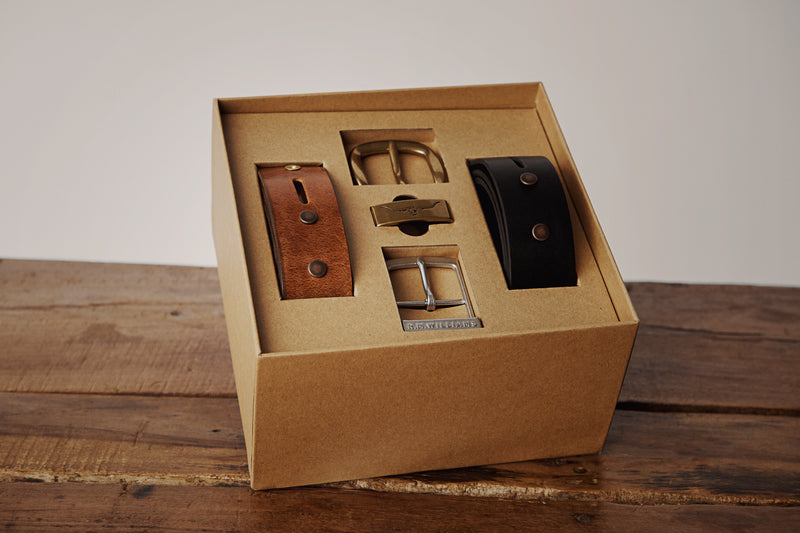 RMW 1 1/2 Belt Gift Set - Mid Brown