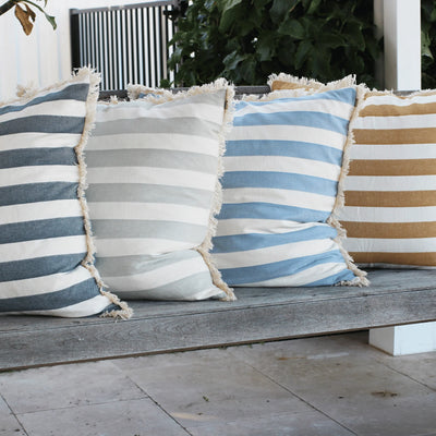 Bold Stripe Cushion - 60 x 60cm - Sage