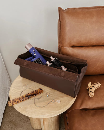 Louenhide Margot Hair Tool Travel Case - Chocolate