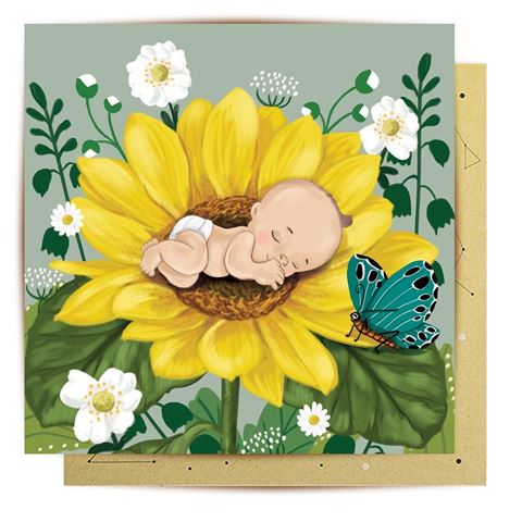 La La Land - Baby Flower - Baby Card