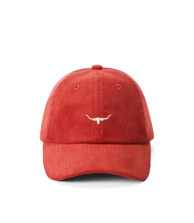 RMW Script Longhorn Cord Cap - Crimson
