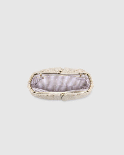 Louenhide Goldie Clutch - Raffia Vanilla