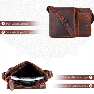 Greenwood Luna Leather Shoulder Bag - Sandal