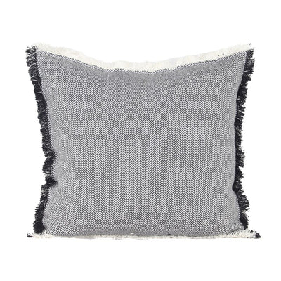 Heavy Herringbone Cushion - 60 x 60cm - Dark Slate
