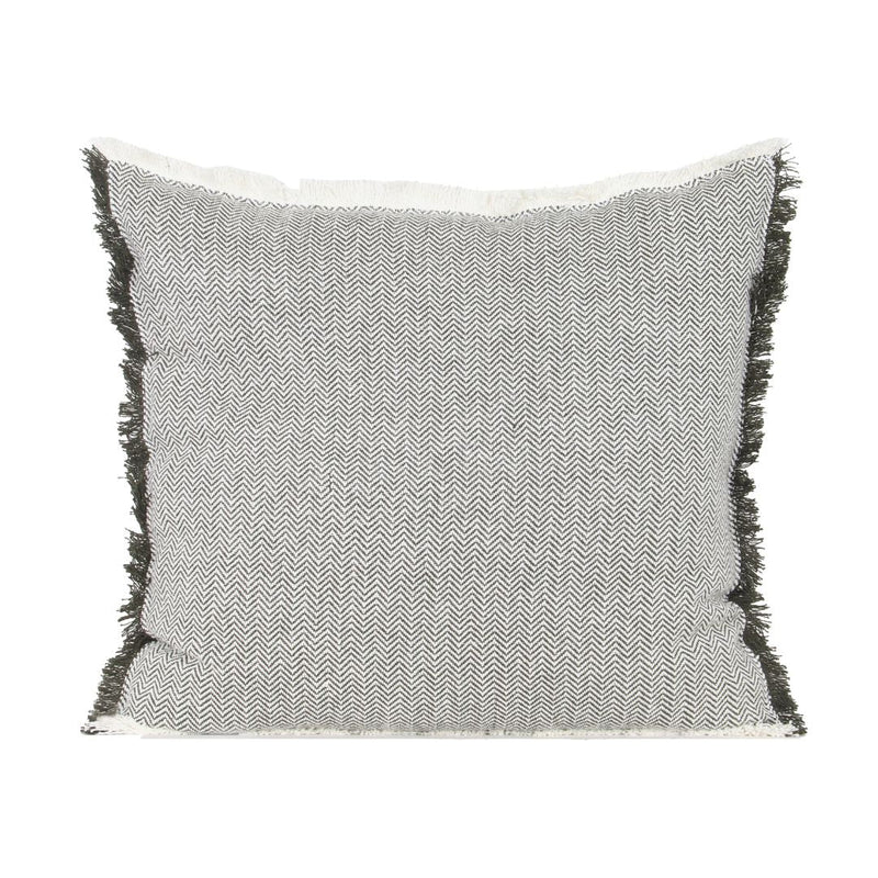 Heavy Herringbone Cushion - 60 x 60cm - Burnt Olive